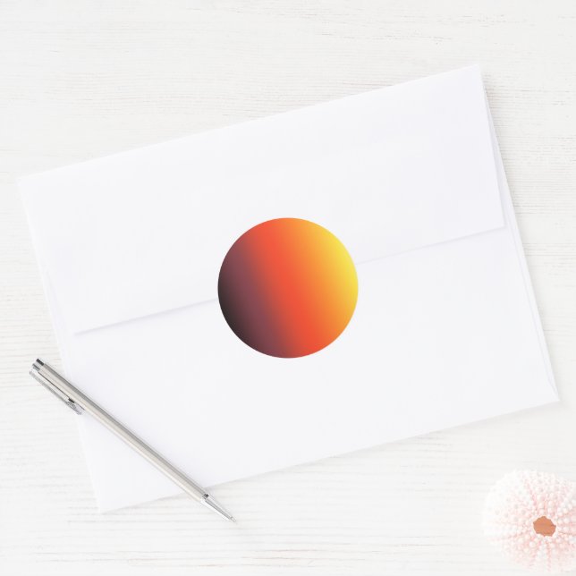 Adesivo de gradiente sunset personalizável (Envelope)