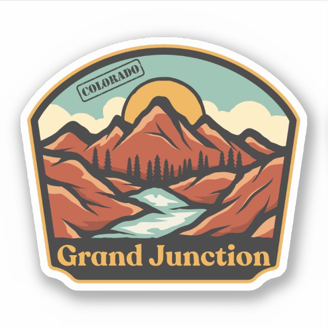 Adesivo de Grand Junction, Colorado (Frente)