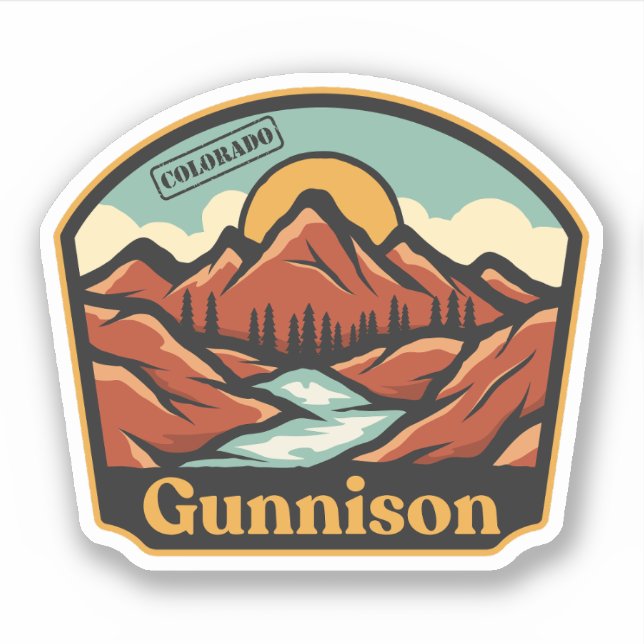 Adesivo de Gunnison, Colorado (Frente)