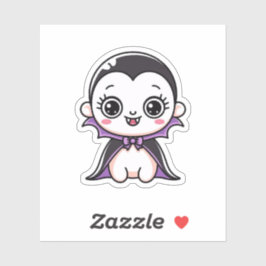Adesivo de Halloween de Bebê Vampiro Kawaii