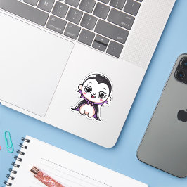 Adesivo de Halloween de Bebê Vampiro Kawaii