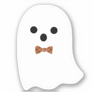 Adesivo de Halloween de Fantasma Menino Fofo com L