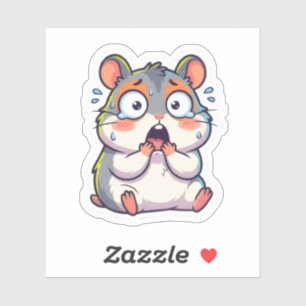 Adesivo de Hamster Kawaii Chocado