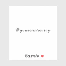 Adesivo de Hashtag Minimalista Moderno