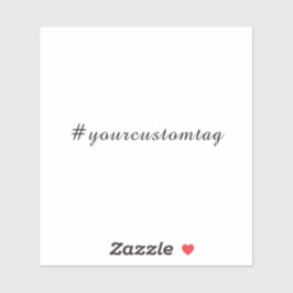 Adesivo de Hashtag Minimalista Moderno