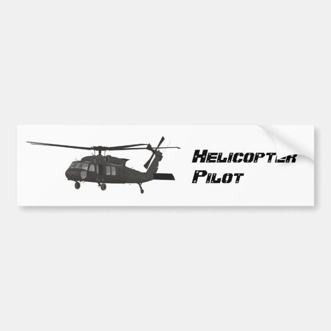 Adesivo de Helicóptero Preto (Frente)