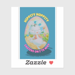 Adesivo de hippity-hoppity Páscoa infantil