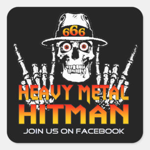 Adesivo de Hitman de Metal Pesado