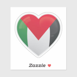 Adesivo de ícones de amor na Palestina