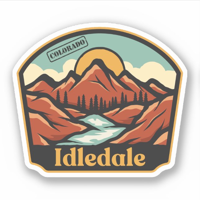 Adesivo de Idledale, Colorado (Frente)