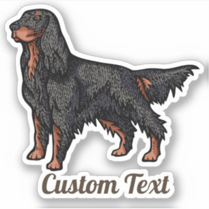 Adesivo de Ilustração do Gordon Setter