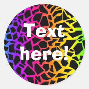 Adesivo de impressão em animais do arco-íris