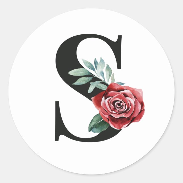 Adesivo de iniciais de férias de inverno letra S (Frente)