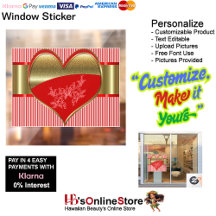 Adesivo de janela Caixas de negócios de Corações