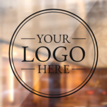Adesivo de janela com logotipo de negócios persona