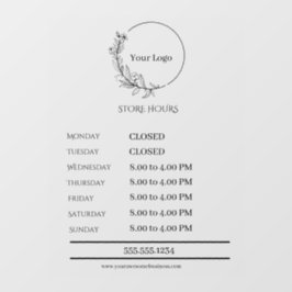 Adesivo de janela para negócios com fundo branco o