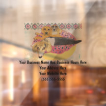 Adesivo de janela para negócios de Beagle