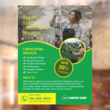Adesivo de janela para serviços de jardinagem e pa