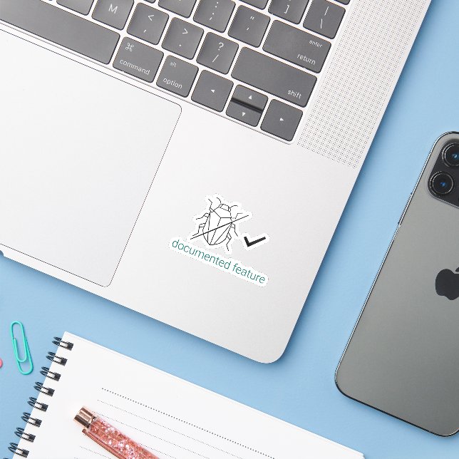 Adesivo de Laptop Característica Não é um Bug Engr (Notebook com iPhone)
