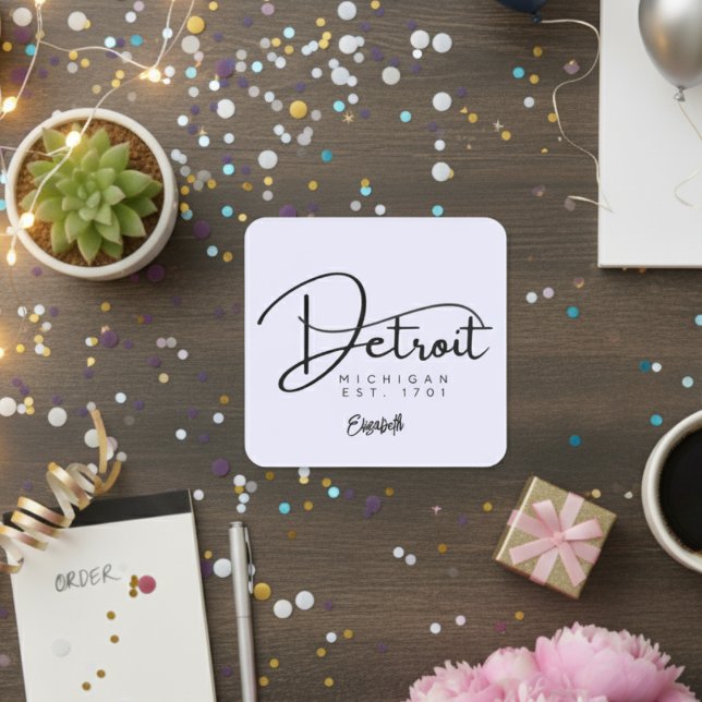 Adesivo de Lavanda de Detroit Personalizado (Custom Detroit Lavender Sticker)