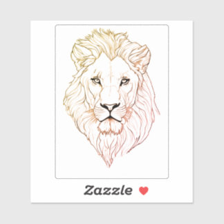 Adesivo de leão Desenho de leão