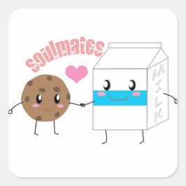 Adesivo de leite e biscoitos (folha de 20)