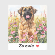 Adesivo de Leonberger em Aquarela (Recortado)