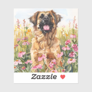 Adesivo de Leonberger em Aquarela (Recortado)
