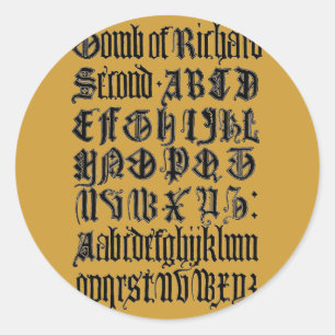 Adesivo de letras gótica