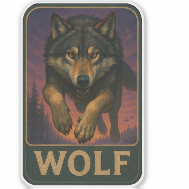 Adesivo de Lobo (Frente)