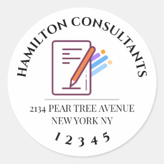 Adesivo de Logo Empresarial Redondo Personalizado