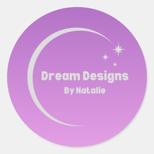 Adesivo de logotipo redondo personalizado (Frente)