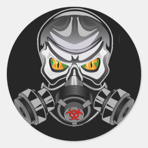 Adesivo de logotipo tóxico