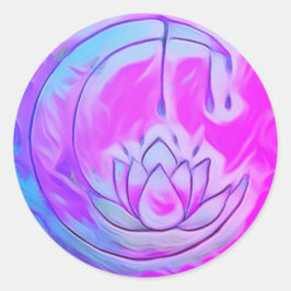 Adesivo de Lua de Lotus Rosa