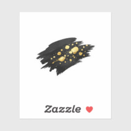 Adesivo de Luxo Preto e Dourado com Efeito de Salp
