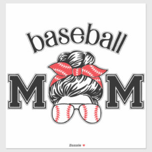 Adesivo de Mãe de Beisebol – Óculos de Beisebol co