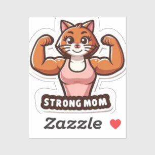 Adesivo de Mãe de Gato de Academia Forte