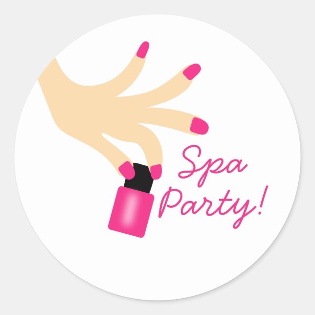 Adesivo de Manicure para Aniversário de Spa ou Chá (Frente)