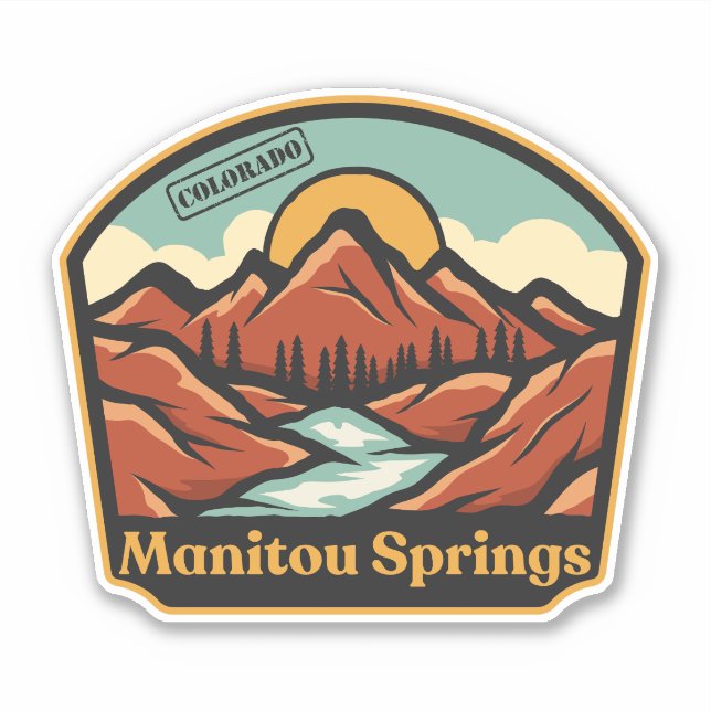 Adesivo de Manitou Springs, Colorado (Frente)