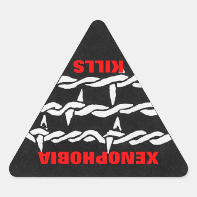 adesivo de matares de xenofobia (Frente)