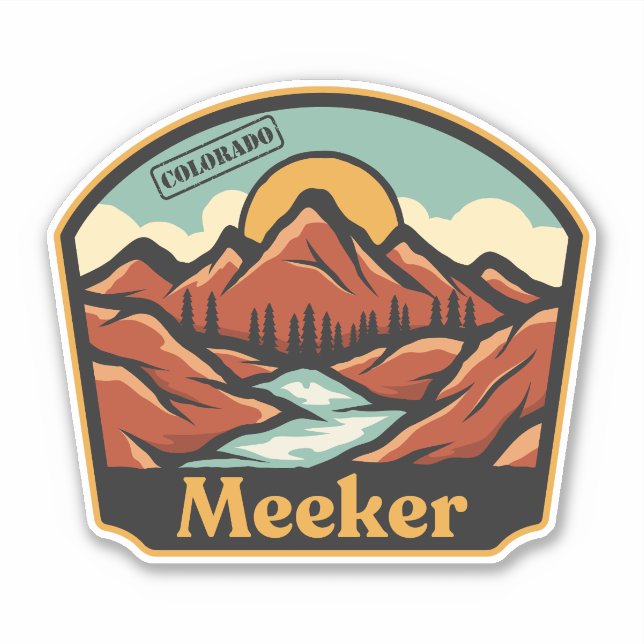 Adesivo de Meeker, Colorado (Frente)