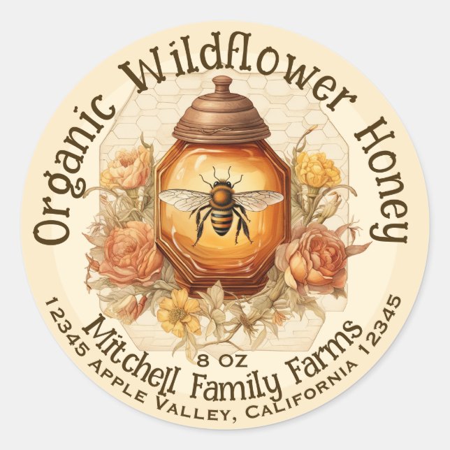 Adesivo de mel personalizado (Frente)