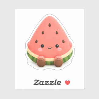 Adesivo de Melancia Kawaii Fofa
