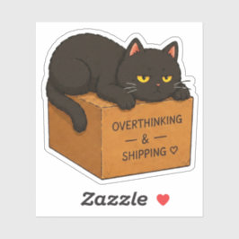 Adesivo de Meme de Gato Pensativo