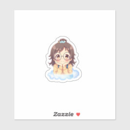 Adesivo de Menina Sonhadora Fofa e Kawaii com Esté