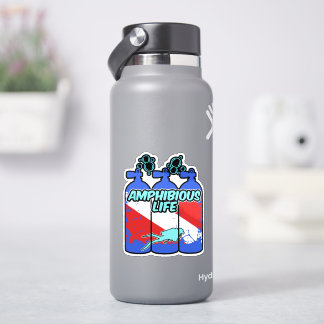 Adesivo de mergulho com vida anfíbia