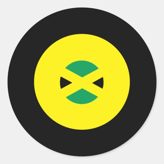 Adesivo de Mod Round Jamaicano (Frente)