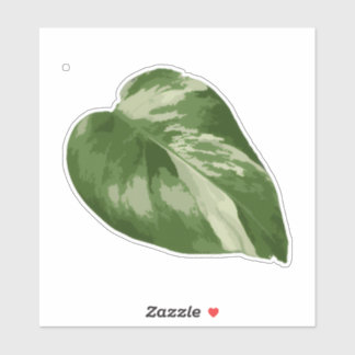 Adesivo de Monstera Variegada – Folha Cortada Clar