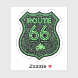 Adesivo de Motoqueiro da Rota 66 — Rota Histórica