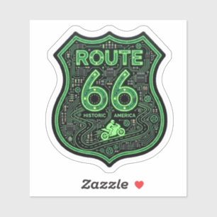 Adesivo de Motoqueiro da Rota 66 — Rota Histórica